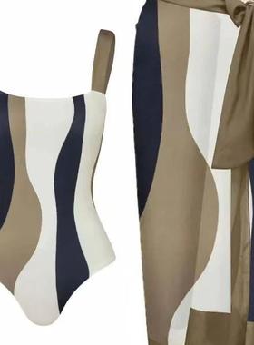 One piece bikini swimsuit, women's conservative sunscreen