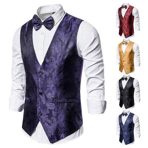 Men's stage performance costume, vest, men's host, singer,