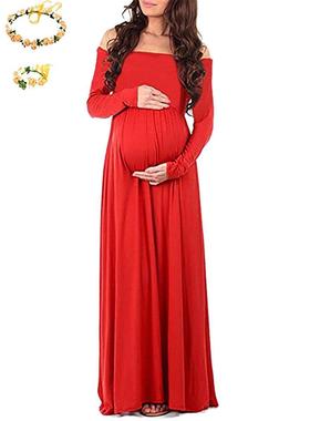 Take a photo of a one neck long sleeved trailing