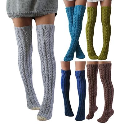 Colorful Fried Dough Twists knee length knitting pile