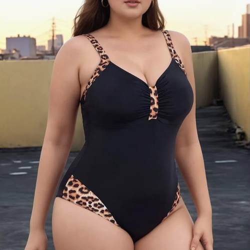 Slimming one-piece bikini plus size swimsuit