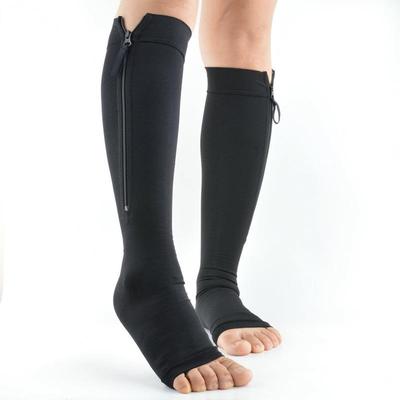 High school long zipper socks, pressure vein elastic