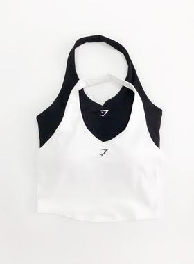 Yoga exercise vest for women with chest cushion collar,