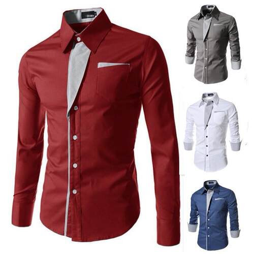 Men's shirt, men's long sleeved shirt