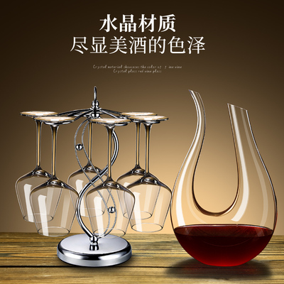 勃艮第红酒杯子水晶高脚杯轻奢葡萄红酒杯醒酒器套装高档家用酒具