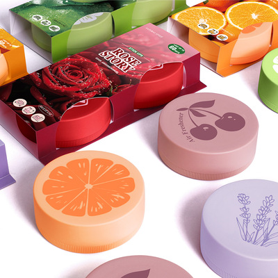 花果香系列套装圆形固体香氛膏无火香薰车载香膏厕所卧室持久