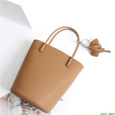 2024新款真皮潮包 COZY ZOEY简约百搭水桶包购物袋 women handbag