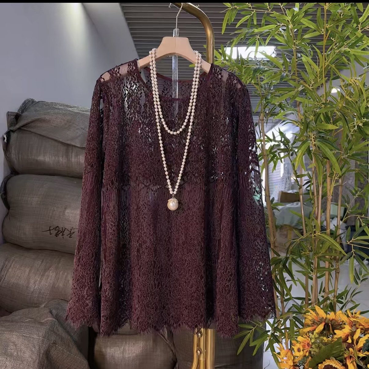 欧货大码女装2025秋季新款时尚气质百搭上衣设计感轻奢蕾丝打底衫,女装/女士精品,大码内搭,淘宝优惠券,粉丝福利购,淘宝优惠卷