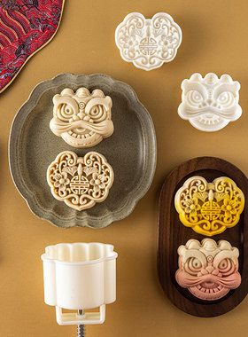 2025年中秋月饼模具按压模型冰皮绿豆糕点心手压不粘经典磨具