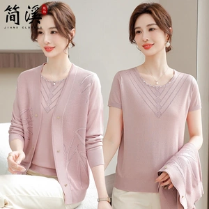 简溪服装交个朋友专属妈妈新款夏装针织两件套465M83109