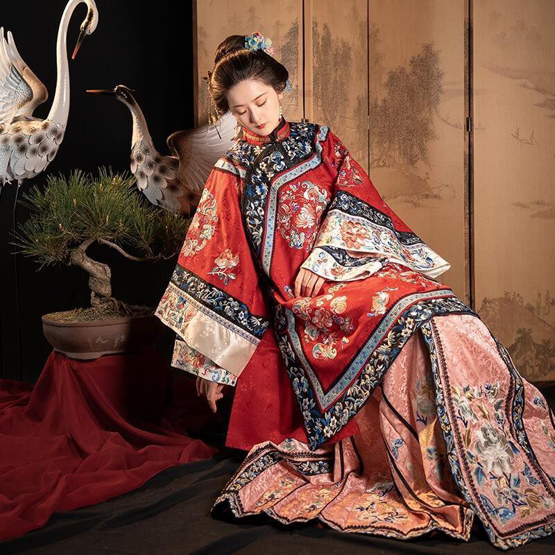 刺绣清汉服秘唐复古风古董衣重工