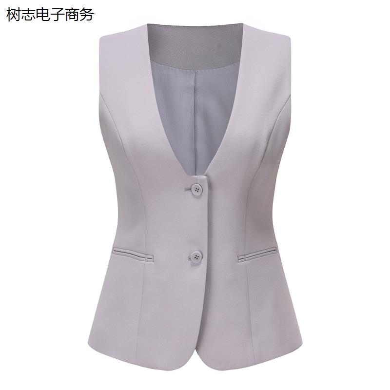2024新款招行行服马甲银行灰色西装马夹背心坎肩招行工作制服
