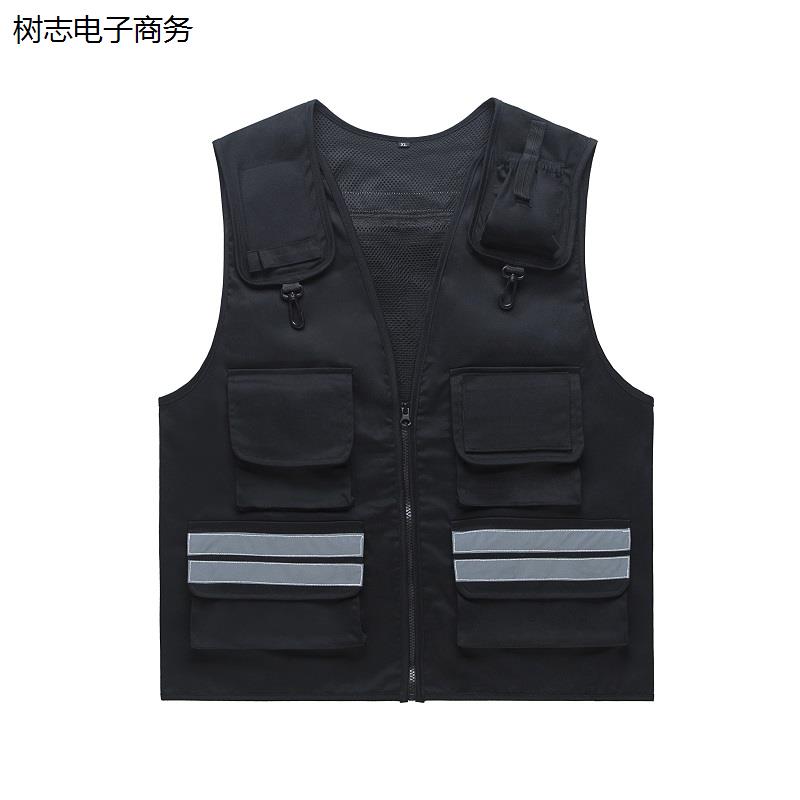 保安巡逻多口袋反光马甲背心工作服安全监理定制印字工程现场勘查