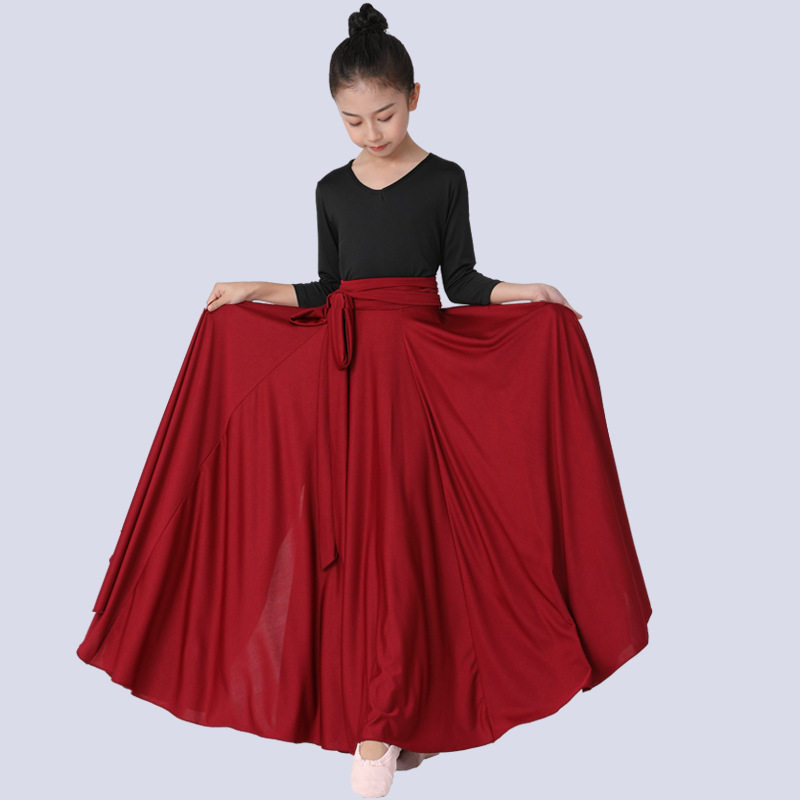 儿童舞蹈练习裙藏族舞蹈服女童