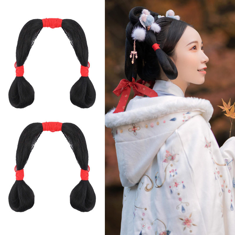 一件唐朝双丫发髻影楼拍摄儿童