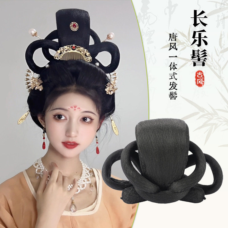 汉服假发女演出敦煌飞天舞蹈