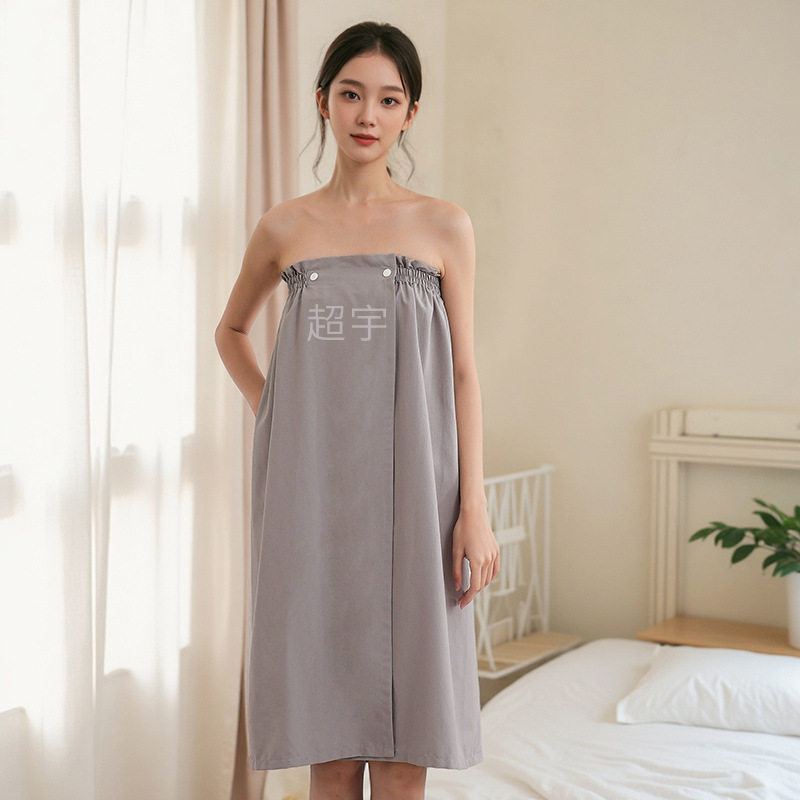 美容院浴裙薄款女可穿浴巾裹胸