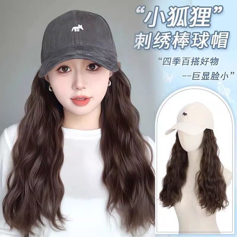 帽子假发全头一体休闲时尚款