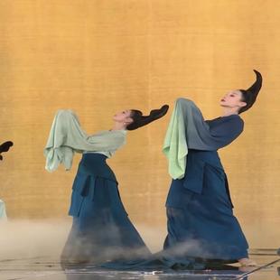 春晚孟庆旸只此青绿同款演出服舞蹈诗剧千里江山图广袖表演服