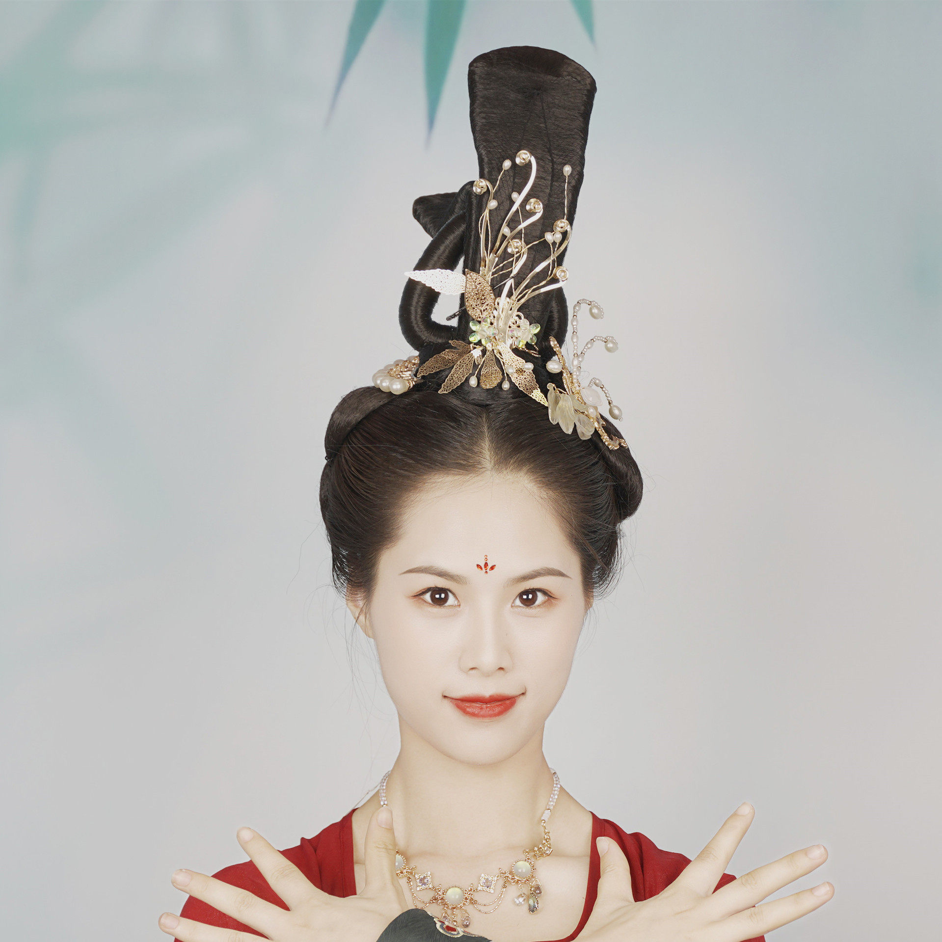 古装汉服假发双板头带圈公主贵妃