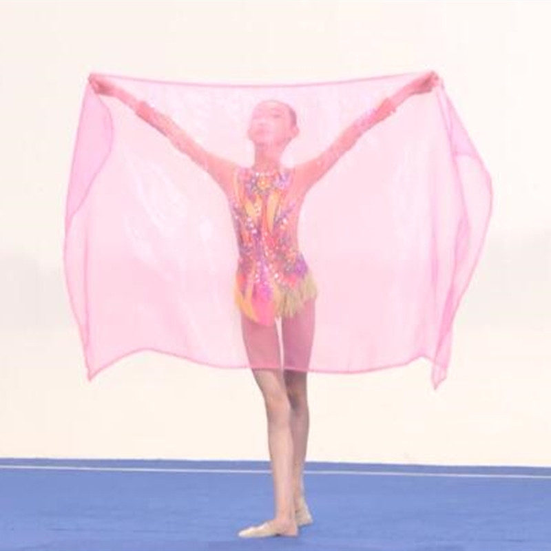 艺术体操舞蹈纱巾轻薄透