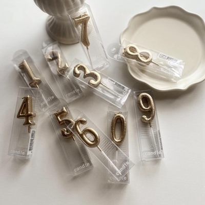 网红ins风玫瑰金数字生日蜡烛