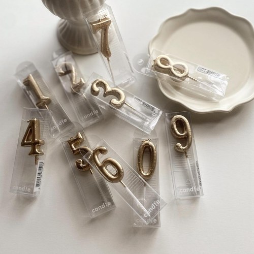 网红ins风玫瑰金数字生日蜡烛