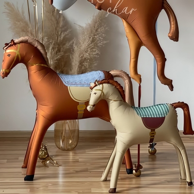 2026新年马年春节元旦4D立体站立可爱生日布置装饰站立氛围气球