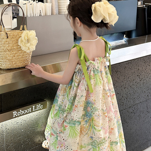 女童连衣裙夏季2026新款儿童网红洋气好看度假公主裙夏装女孩裙子