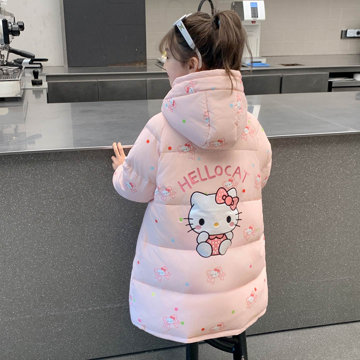 女童冬装2025新款棉服2025新款儿童中长款加厚羽绒爆款小女孩外套