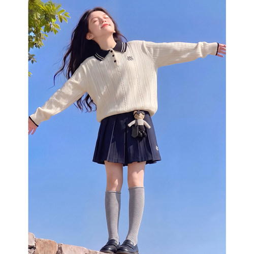 女童秋装2026新款套装儿童网红洋气时髦pool衫女孩春秋款两件套潮