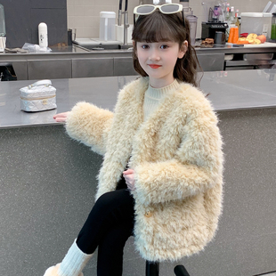 女童外套2026新款秋冬款儿童超好看加绒加厚小女孩冬装小香风上衣