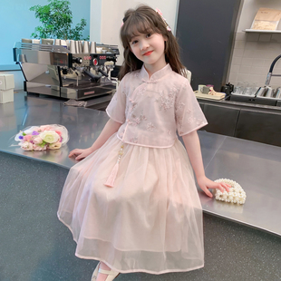 女童连衣裙夏季2026新款洋气儿童时髦国风中式汉服裙女孩夏装裙子