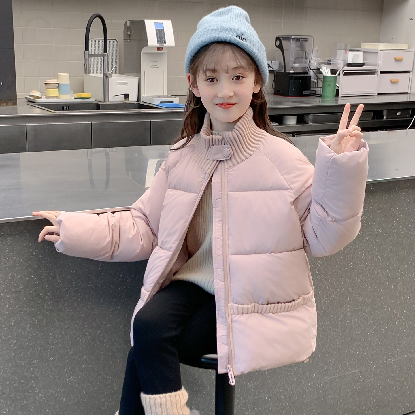 女童羽绒服冬季2025新款儿童网红洋气加厚爆款白鸭绒女孩冬装外套