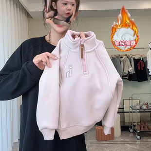 女童卫衣冬装2026新款洋气儿童时髦加绒加厚上衣女孩冬季保暖衣服