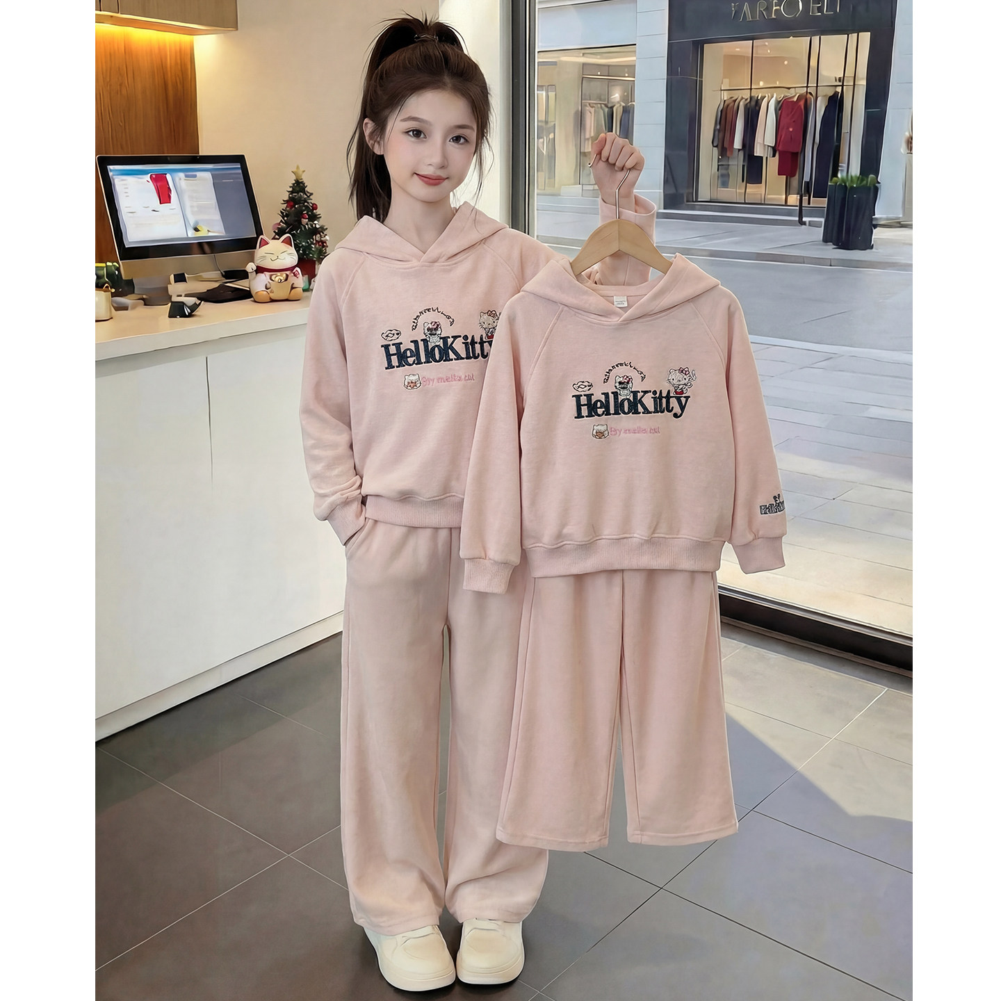 女童套装2026新款春装儿童网红洋气爆款连帽卫衣女孩春秋款运动装,童装/婴儿装/亲子装,套装,淘宝优惠券,粉丝福利购,淘宝优惠卷