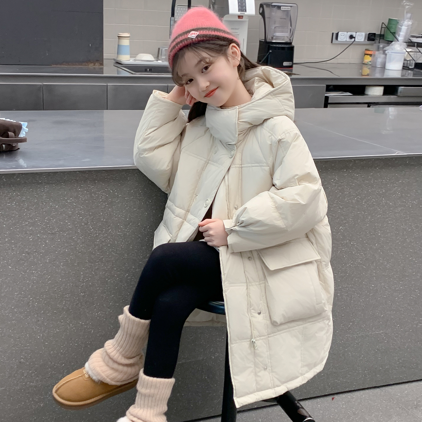 女童棉服冬装2025新款儿童洋气时髦中长款爆款羽绒棉袄冬季外套潮