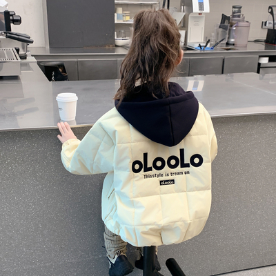 女童外套秋冬款2025新款儿童洋气时髦夹棉加厚上衣女孩冬装棉服潮