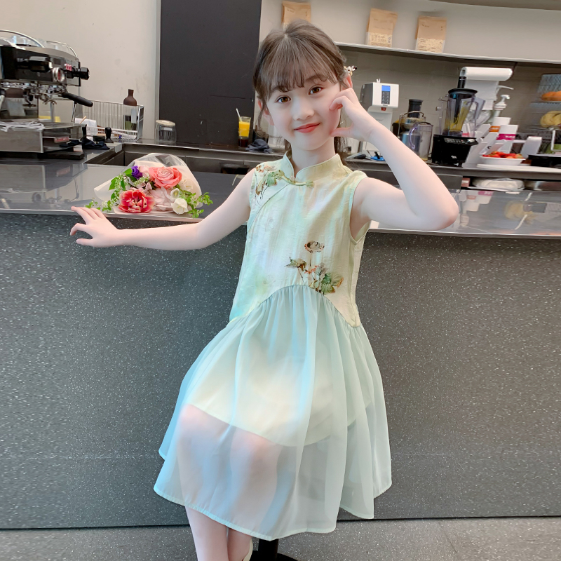 2024女童夏季洋气旗袍新款