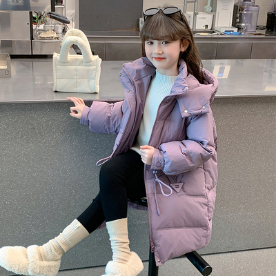 中长款加厚女童洋气羽绒服