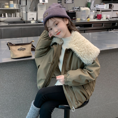 女童冬装2025新款外套儿童网红洋气加厚羽绒棉服女孩冬季网红大衣