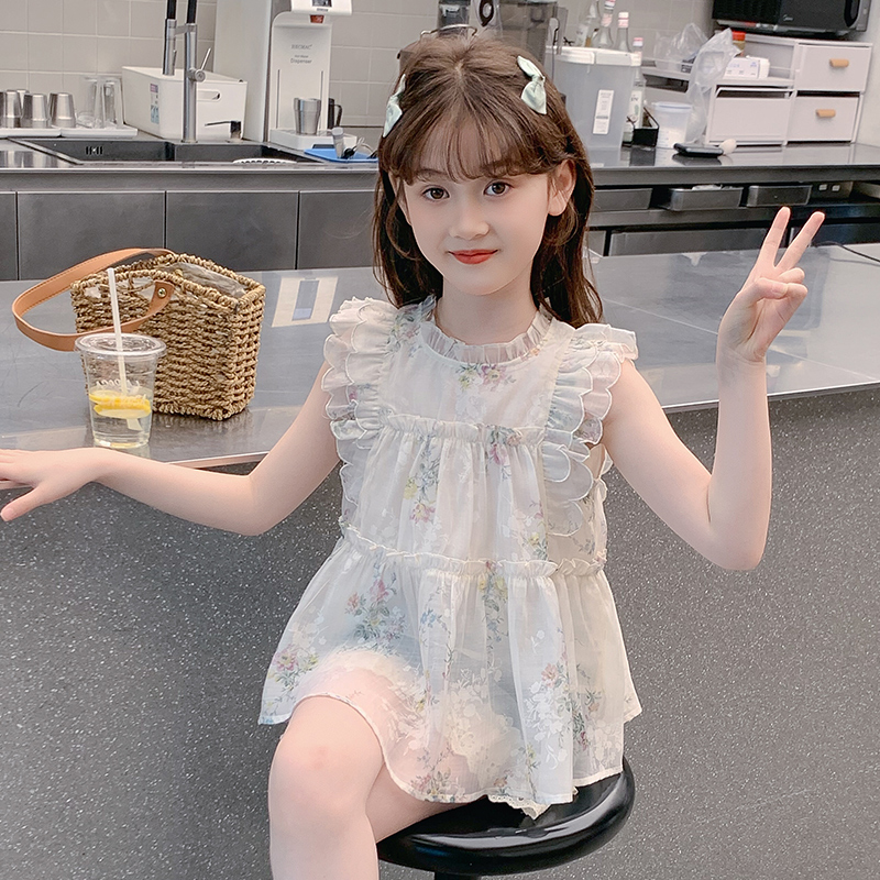 女童夏装套装2025新款儿童洋气时髦超好看薄款短裤夏季女孩两件套