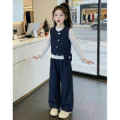 女孩春秋款 女童春装 儿童网红洋气时髦休闲爆款 套装 三件套 2026新款