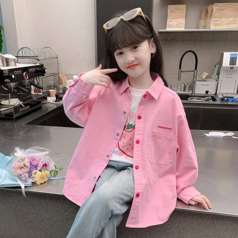 女童春装外套2026新款儿童秋装洋气时髦中长款上衣春秋款女孩衣服