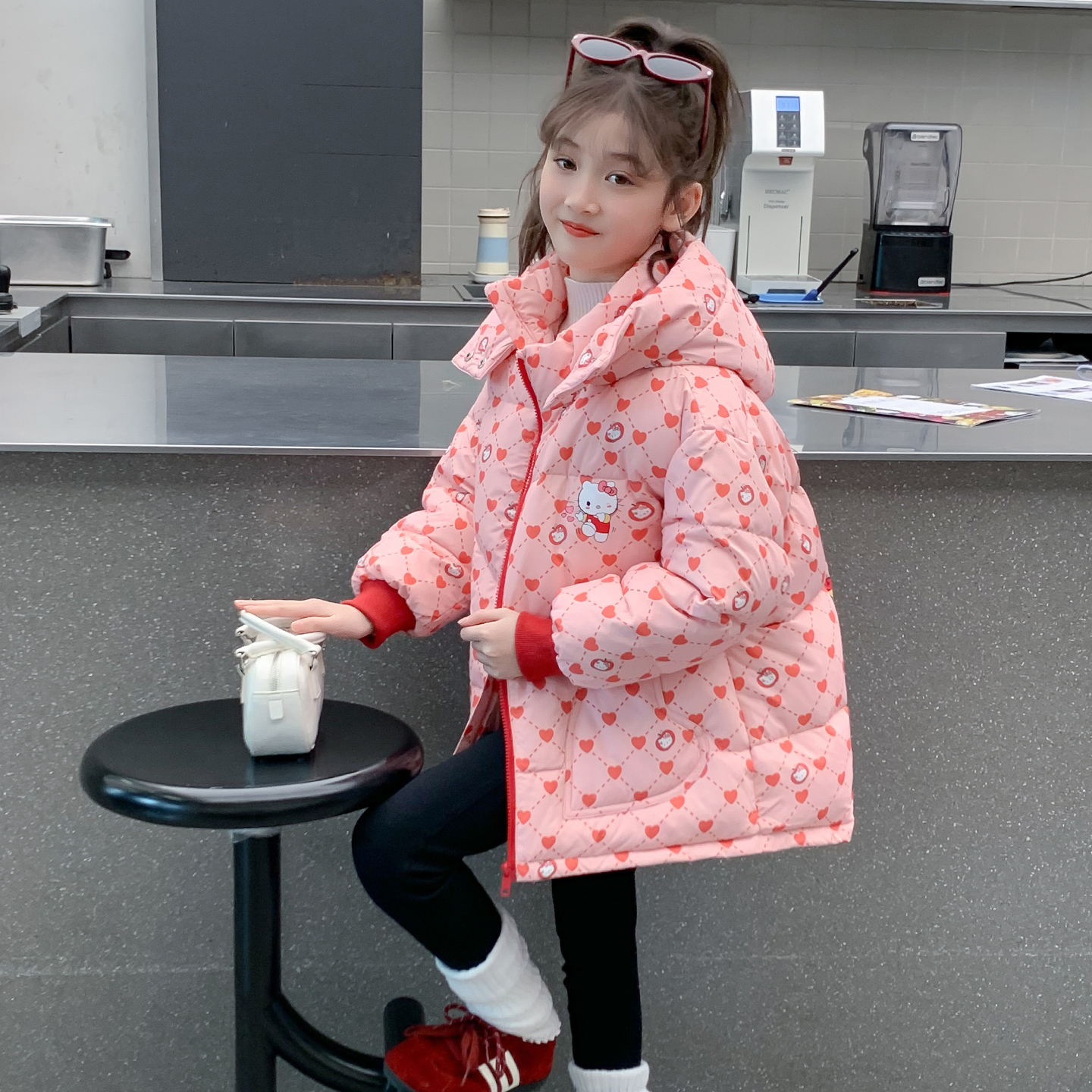 女童羽绒服2025新款冬季儿童网红洋气爆款加厚外套女孩冬装白鸭绒