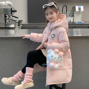 女童冬装2026新款棉服儿童洋气中长款加厚羽绒爆款外套女孩棉袄潮