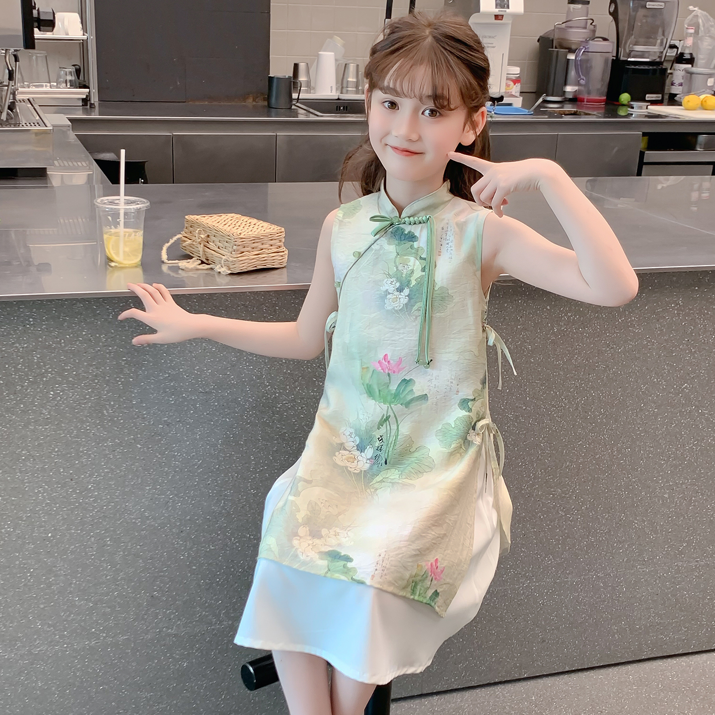 女童汉服连衣裙2025新款夏装儿童超好看国风旗袍公主裙女孩裙子薄