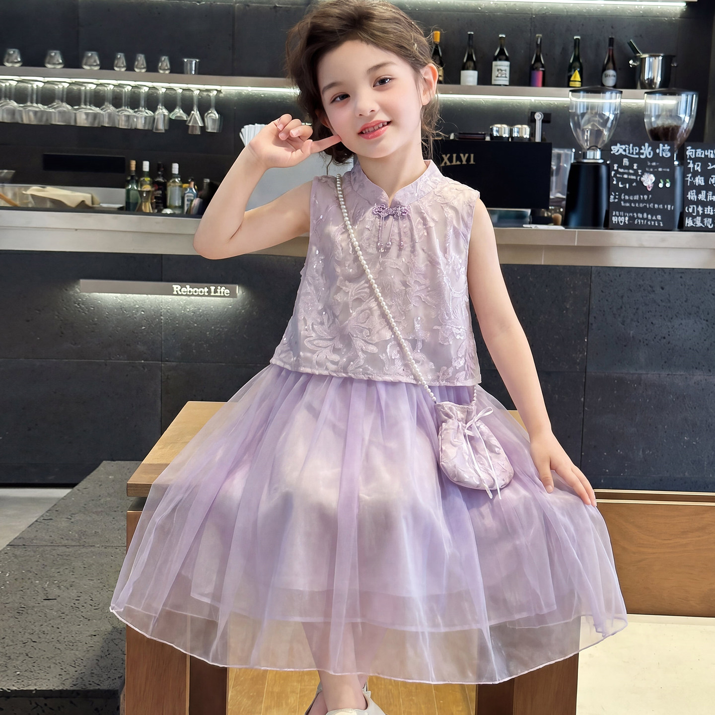 女童汉服夏季2026新款洋气儿童时髦国风中式连衣裙女孩超仙裙子潮图片