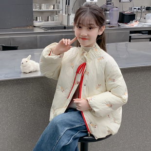 女童羽绒服冬季2025新款儿童洋气90白鸭绒今年流行爆款女孩外套潮