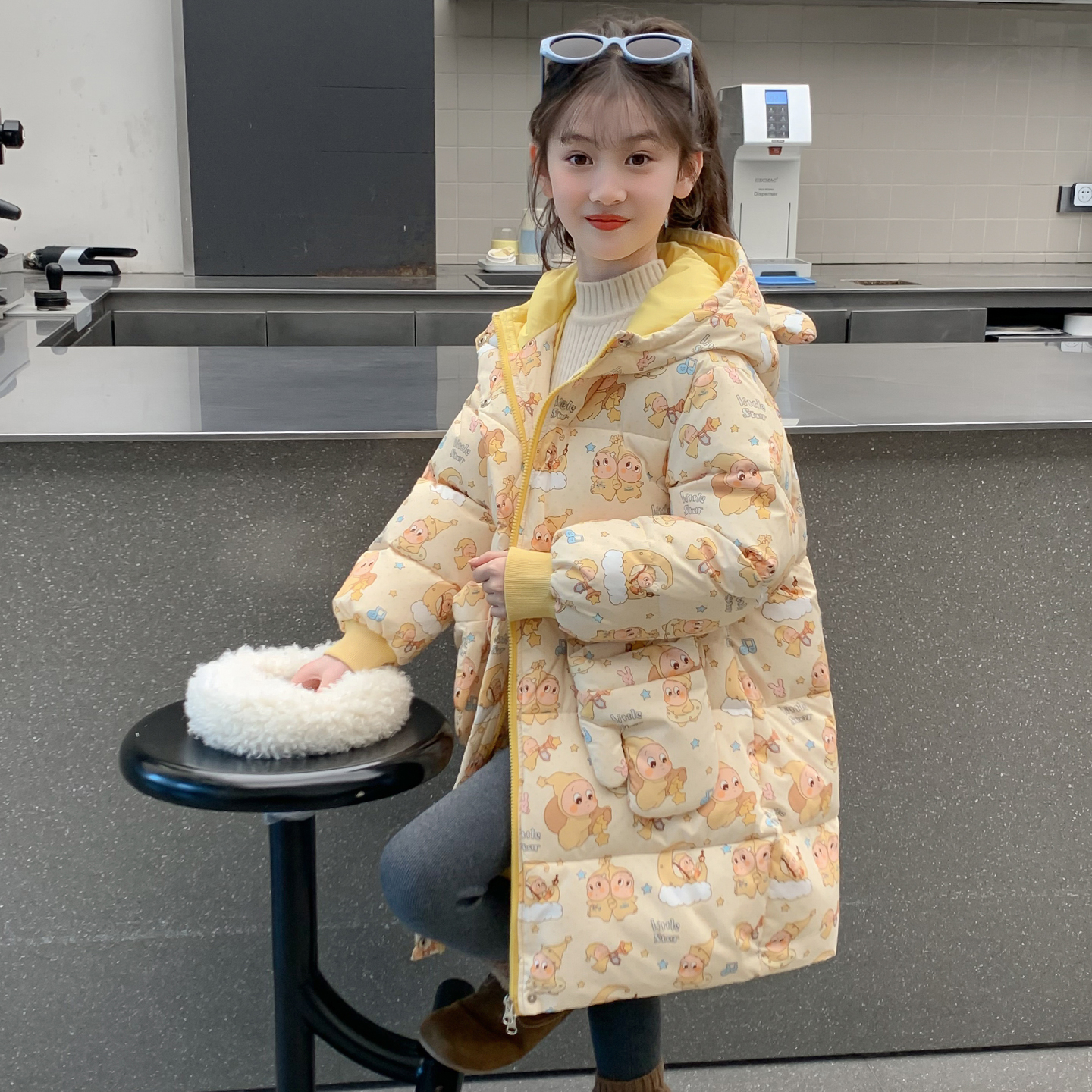 女童棉服冬装2025新款儿童洋气中长款加厚爆款羽绒外套女孩棉袄潮